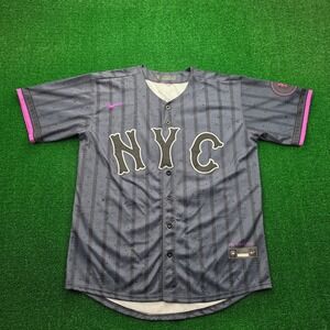 New York Mets Nike Baseball Jersey Mens Large Gray City Connect Sean Manaea MLB